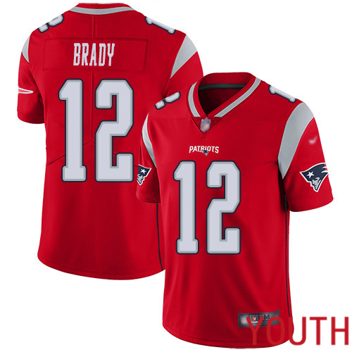 New England Patriots Football #12 Inverted Legend Limited Red Youth Tom Brady NFL Jersey->women nfl jersey->Women Jersey